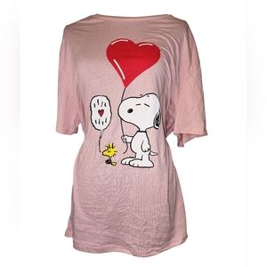 Hybrid Apparel Pink Snoopy Short Sleeve Tee